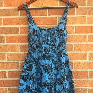 Free People Blue Botanical Mini Dress
